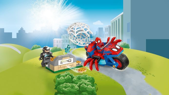 LEGO Конструктор LEGO Spidey Павук на мотоциклі проти Носорога 11206 фото