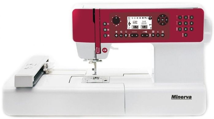 Швейно-вышивальная машина MINERVA MC450ER, швейно-вышив., 404 швейных операций, белый/красный M-MC450ER фото