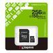 Kingston Карта памяти Kingston microSD 256GB C10 UHS-I A1 V10 R150MB/s + SD 3 - магазин Coolbaba Toys