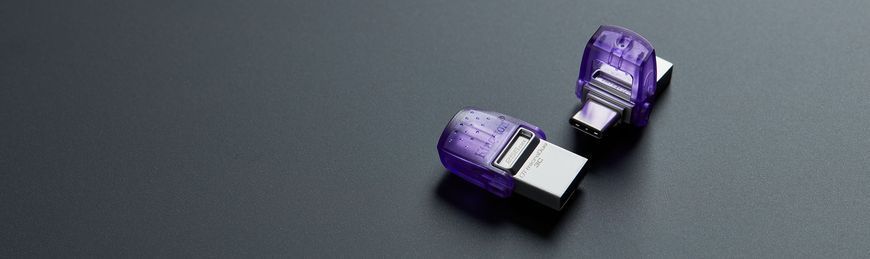 Kingston Накопитель 128GB USB 3.2 Gen1 + Type-C DT microDuo 3C R200MB/s DTDUO3CG3/128GB фото