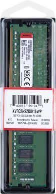 Kingston Пам'ять ПК Kingston DDR4 16GB 3200 KVR32N22D8/16WP фото