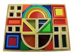 Конструктор дерев'яний goki Райдужні будівельні блоки з вікнами 58620 - купити в інтернет-магазині Coolbaba Toys