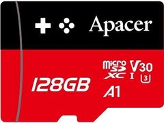 Apacer Карта пам'яті 128GB 64GB C10 UHS-I U3 A1 R100/W80MB/s AP128GMCSX10U7-RAGC фото