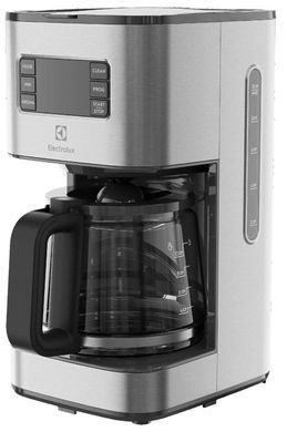 Electrolux Кофеварка капельная, 1.375л, молотый, дисплей, программируемый таймер, нерж E5CM1-6ST фото