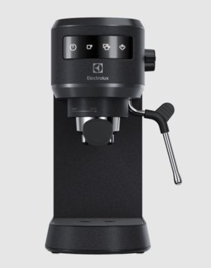 Кавоварка Electrolux рожкова, 1л, мелена, ручний капуч, LED-дисплей, підігрів чашок, чорний E6EC1-6BST фото