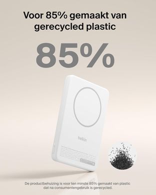 Belkin Акумулятор портативний літій-іонний Power Bank Belkin 5000мА&middot;год, 20Вт PD/Qi2 15Вт, Magnetic Kickstand, білий BPD011HQWH фото