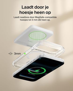 Belkin Акумулятор портативний літій-іонний Power Bank Belkin 5000мА&middot;год, 20Вт PD/Qi2 15Вт, Magnetic Kickstand, білий BPD011HQWH фото