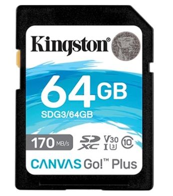Карта пам'яті Kingston SD 64GB C10 UHS-I U3 R170/W70MB/s SDG3/64GB фото
