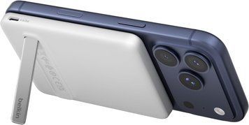Belkin Акумулятор портативний літій-іонний Power Bank Belkin 5000мА&middot;год, 20Вт PD/Qi2 15Вт, Magnetic Kickstand, білий BPD011HQWH фото