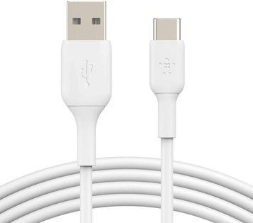 Belkin Кабель USB-A > USB-C заряджання/синхронізації 2м, 15Вт, Type-C, PVC, білий CAB001BT2MWH фото