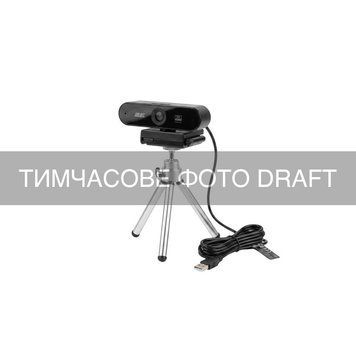 2E Вебкамера 2K, 30fps, auto focus, трипод, чорний 2E-WC2KAF фото