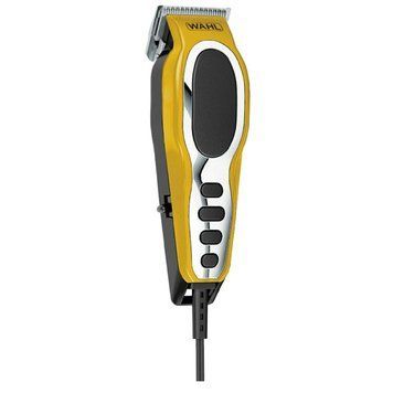 Moser WAHL hair clipper Close Cut Pro Clipper, network, vibration motor, nozzles-6, steel, case, yellow 79111-1616 фото