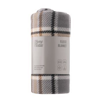 ARDESTO Плед Ardesto Fleece 130x160см, 100% поліестер, клітинка, сірий