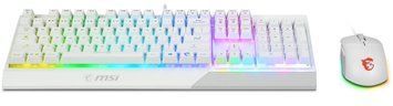 MSI Комплект клавіатура та миша Vigor GK30 COMBO WHITE UA USB, EN/UKR/RU, RGB, білий S11-04UA302-CLA фото