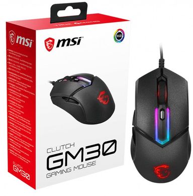 MSI Мышь Clutch GM30 Black GAMING Mouse S12-0402120-D22 фото