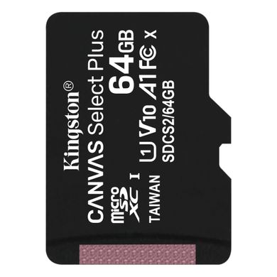 Карта пам'яті Kingston microSD 64GB C10 UHS-I R100MB/s SDCS2/64GBSP фото