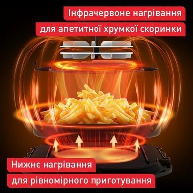 Tefal Tefal air fryer Easy Fry Infrared, 1850W, bowl-7l, sensor control, plastic, black EY8328E0 фото