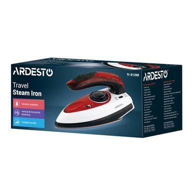 ARDESTO Відпарювач ручний SI-S1400, 1400Вт, 280мл, паровий удар, постійна пара - 22гр, керам. підошва, біло-чорний TI-S1200 фото