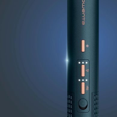 Rowenta Фен-щітка Air Brush 3D, 1200Вт, 3 режими, іоніз-я, хол. обдув, функція фену, кераміка, чорно-золотий UB9720E0 фото