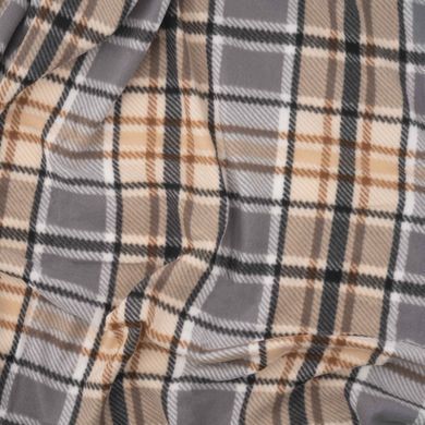 ARDESTO Плед Ardesto Fleece 130x160см, 100% поліестер, клітинка, сірий
