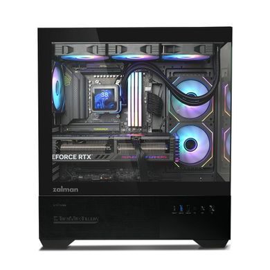 Zalman Корпус Chronix без БП, 1xUSB3.0, 1xUSB2.0, 1x Type C, 2x120мм ARGB Reverse, 1x120мм ARGB, VGA 410мм, LCS ready, TG Side/Front Panel, ATX, чёрный CHRONIXBLACK фото