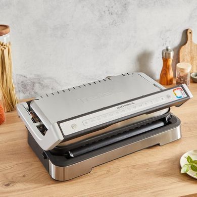 Tefal Гриль прижимной OptiGrill 2in1 XL 2200Вт, темп. режимов-4, съёмные пластины, металл GC782D30 фото