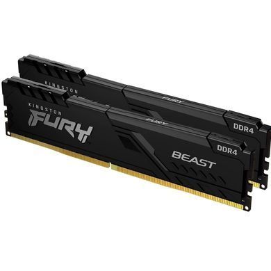Kingston Пам'ять ПК DDR4 64GB KIT (32GBx2) 3600 Fury Beast Black KF436C18BBK2/64 фото