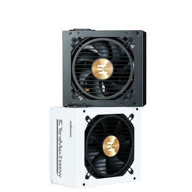 Zalman Блок питания Teramax 2 (1000W) >90% 80+ Gold 120мм 1xMB 28pin (18+10) 2xCPU 8pin(4+4) 3xMolex 12xSATA 4xPCIe 8pin(6+2) 1x12VHPWR Fully Modular ZM1000-TMX2 фото