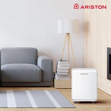 Ariston Осушувач повітря Ariston Deos EVO 12, 12л.на добу, 35м.кв , 130м3/год, 210Вт, ел.кер-ня, дисплей, таймер, авто вимк., білий