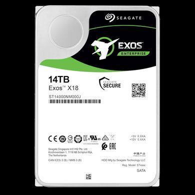 Seagate Жорсткий диск Seagate 14TB 3.5" 7200 256MB SATA Exos X18 ST14000NM000J фото