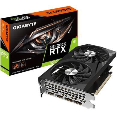 Gigabyte Видеокарта GeForce RTX 3050 8GB GDDR6 WINDFORCE OC GV-N3050WF2OCV2-8GD фото