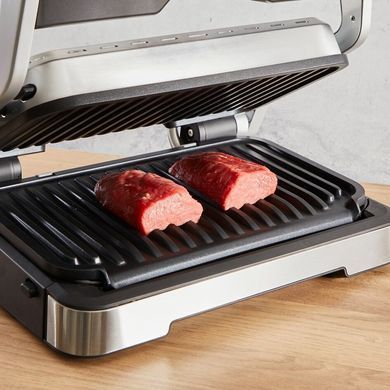 Tefal Гриль прижимной OptiGrill 2in1 XL 2200Вт, темп. режимов-4, съёмные пластины, металл GC782D30 фото