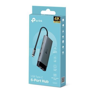 TP-Link Хаб USB UH6120C USB-A > 2xUSB3.0/1xUSB-C/1xHDMI/1xRJ-45/1xPD 100Wh UH6120C фото