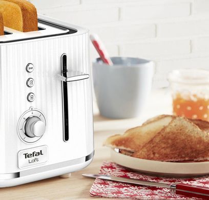 Тостер Tefal LOFT, 850Вт, пластик, білий TT761138 фото