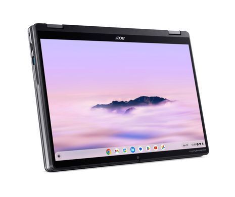 Acer Ноутбук Chromebook Plus Spin 514 CP514-4HN 14" WUXGA IPS Touch, Intel 3-100U, 8GB, F256GB, UMA, ChromeOS, серый NX.KYQEU.001 фото