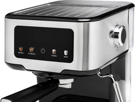 Gorenje Кофеварка рожковая 1.5л, молотый, ручной капучинатор, нерж ESCM15CD фото