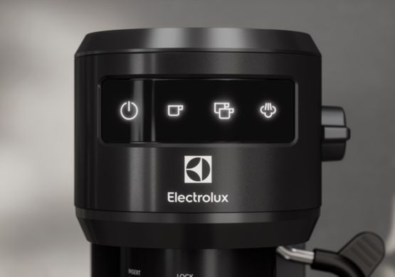 Кофеварка Electrolux рожоковая , 1л, молотый, ручной капуч, LED-дисплей, подогрев чашек, черный E6EC1-6BST фото