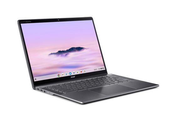 Acer Ноутбук Chromebook Plus Spin 514 CP514-4HN 14" WUXGA IPS Touch, Intel 3-100U, 8GB, F256GB, UMA, ChromeOS, серый NX.KYQEU.001 фото