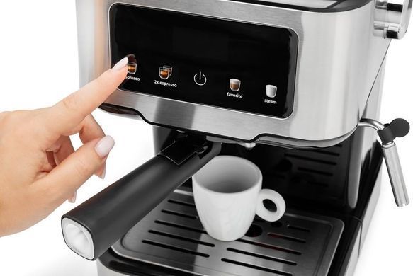 Gorenje Кофеварка рожковая 1.5л, молотый, ручной капучинатор, нерж ESCM15CD фото