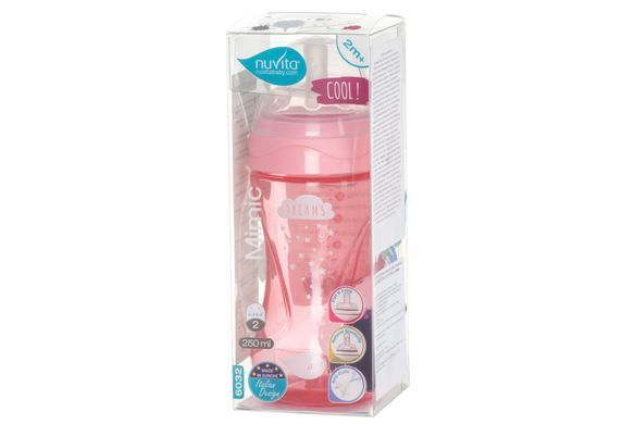 Nuvita Пляшка для годування Mimic Cool 250мл, 3міс+, антиколікова, рожевий NV6032PINK фото