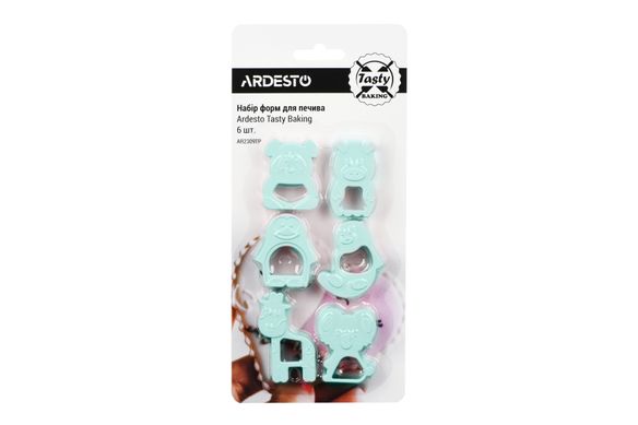 Набор форм для печенья Ardesto Tasty baking, 6 шт, розовый, пластик AR2309PP фото