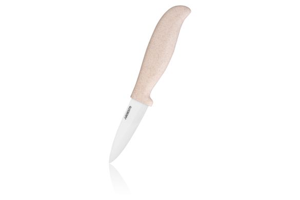Нож керамический для овощей Ardesto Fresh 18.5 см, бежевый, керамика/пластик AR2118CS фото