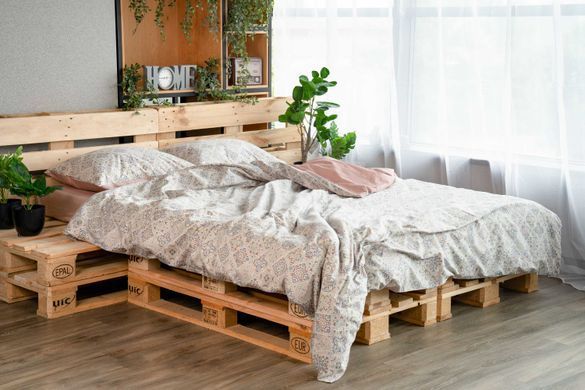 ARDESTO КПБ 2.0сп Gloria, підковдра 200х220см, простирадло 230х240см, наволочки (2) 50х70см, 100% бавовна, сатин, азулежу рожевий
