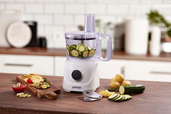 Gorenje Кухонная машина 800Вт, чаша-пластик, корпус-металл/пластик, насадок-6, белый SB800XG фото