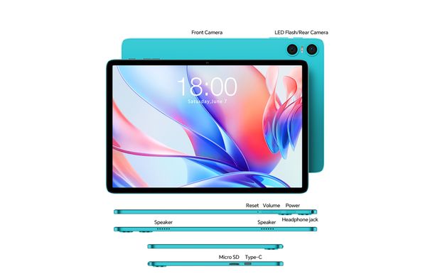 TECLAST Планшет P30 10,1" 4ГБ, 64ГБ, 6000мА•ч, Android, голубой 6940709686201 фото