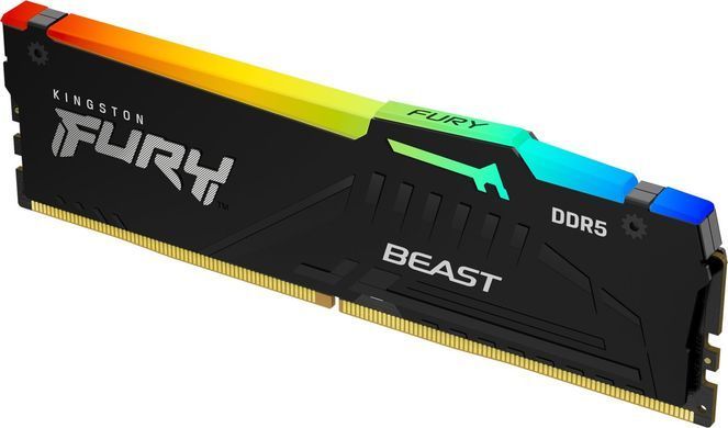 Kingston Пам'ять до ПК DDR5 5200 16GB KIT (8GBx2) FURY Beast RGB KF552C40BBAK2-16 фото