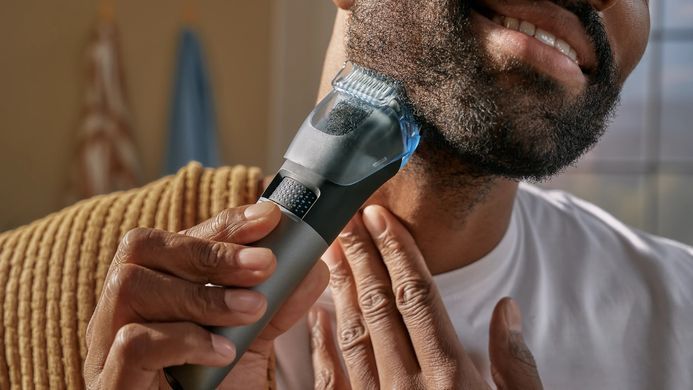 Philips Триммер Philips Series 7000 для бороды и усов, акум., сталь, чорно-серебристый BT7670/15 фото