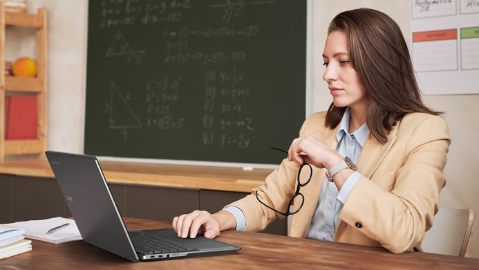 Acer Ноутбук Chromebook Plus Spin 514 CP514-4HN 14" WUXGA IPS Touch, Intel 3-100U, 8GB, F256GB, UMA, ChromeOS, серый NX.KYQEU.001 фото