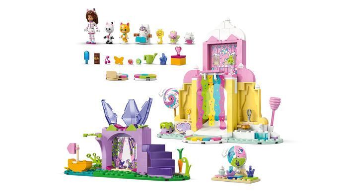 LEGO Конструктор Gabby's Dollhouse Гора сладостей и сад Китти 11205 фото