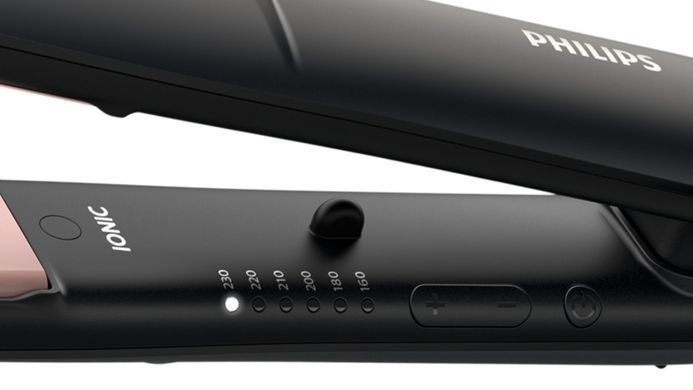Philips Випрямляч Series 3000, 1000Вт, темп.режимів-3, 160-230С, іонізація, кераміка, чорний BHS378/00 фото